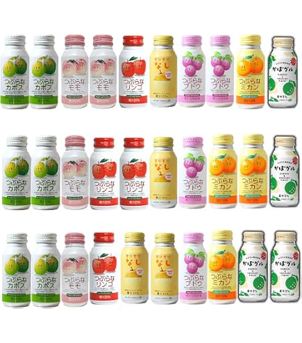 Amazon.co.jp: つぶらなカボスとJAの人気ドリンク8種お試し品 30本